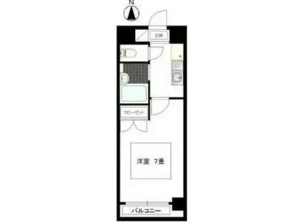 ヒサゴハイツI(1K/2階)の間取り写真