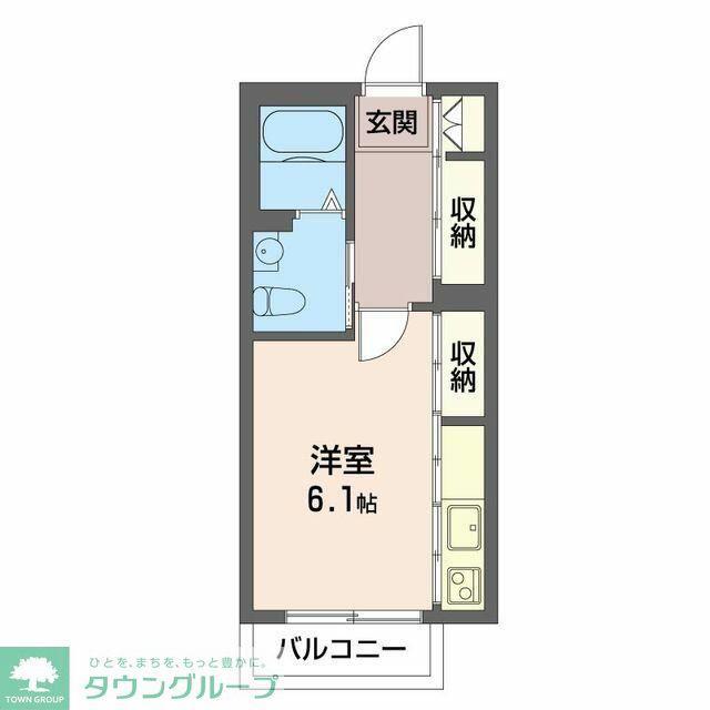 パークハイム(ワンルーム/1階)の間取り写真