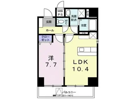 小網町倶楽部(1LDK/5階)の間取り写真