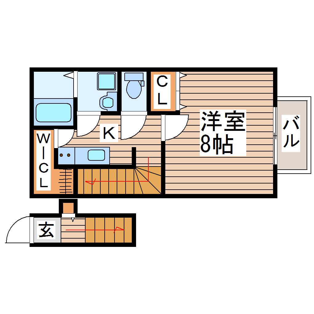 TOUT LE MONDE (1K/2階)の間取り写真