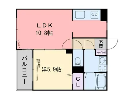 グランドソレイユ(1LDK/2階)の間取り写真