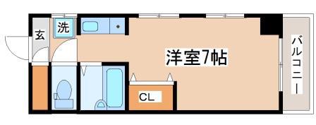 ハッピーコート垂水(ワンルーム/5階)の間取り写真