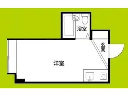 プレステア九条(1K/4階)の間取り写真