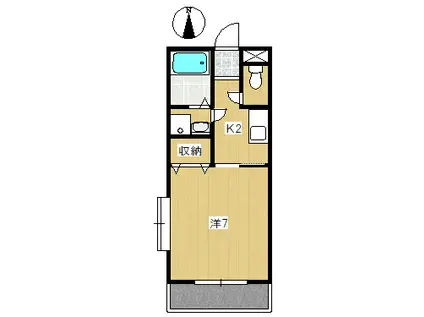 グリーンガーデンKY(1K/1階)の間取り写真