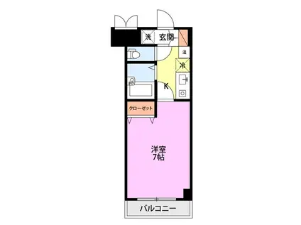 レジデンス米山(1K/2階)の間取り写真