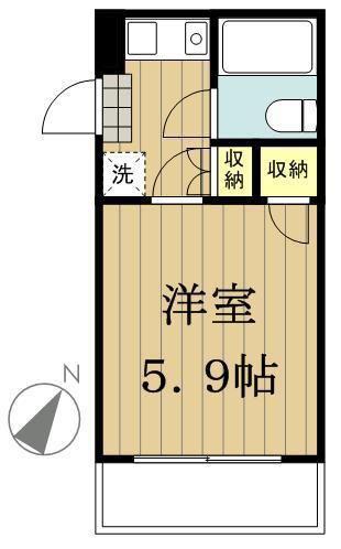 エクセレント中井(1K/1階)の間取り写真