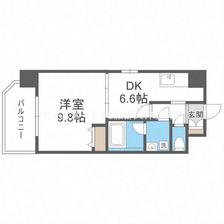 LA DOUCEUR豊中南(1DK/9階)の間取り写真