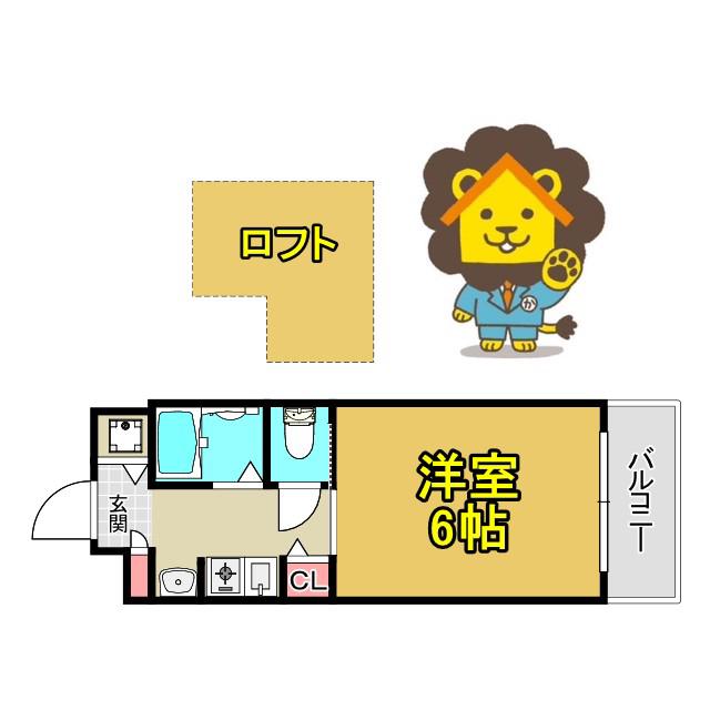 エステムコート大阪城前・OBPリバーフロント(1K/6階)の間取り写真