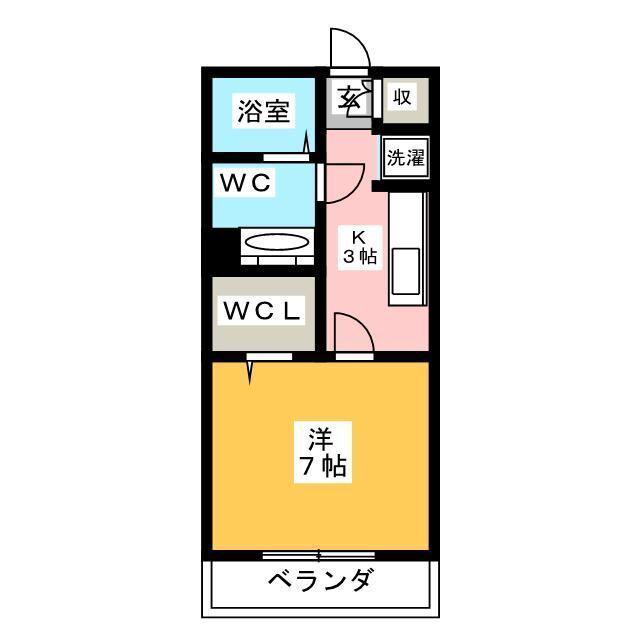 VERDURAII(1K/2階)の間取り写真