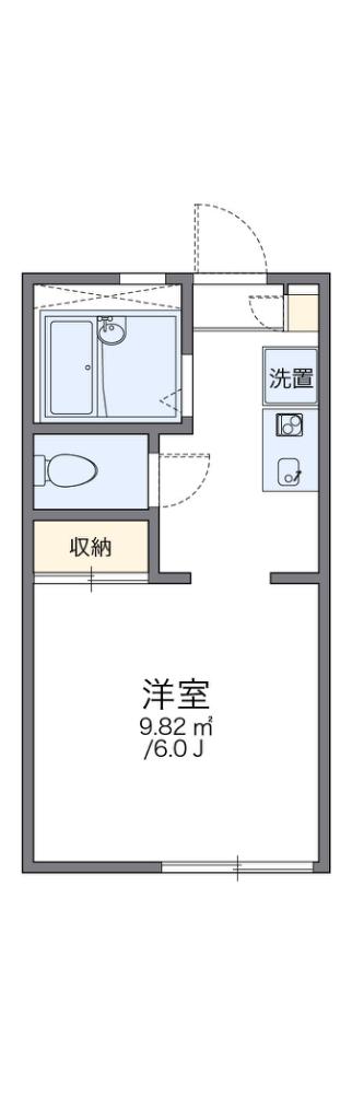 レオパレス横浜とつか(1K/2階)の間取り写真