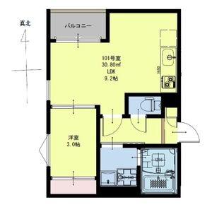 REGALEST AZUCAR(1LDK/1階)の間取り写真
