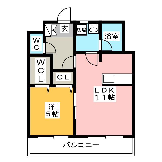 エムティースクエア吉塚駅前(1LDK/2階)の間取り写真