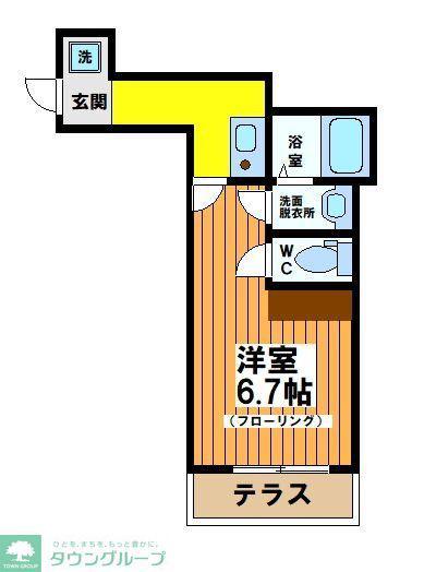 メゾンブランシュ下北沢(1K/1階)の間取り写真