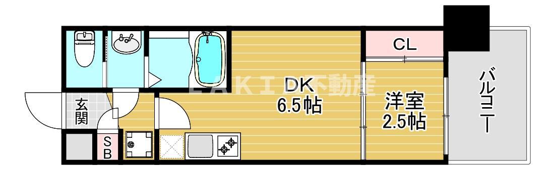 セレニテ中崎町リアン(1LDK/5階)の間取り写真
