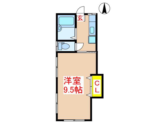 富士ハイツ(1K/1階)の間取り写真
