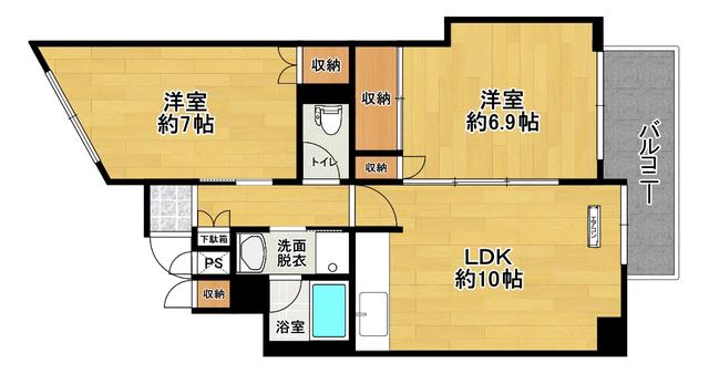 並木ガーデンヒルズ(2LDK/3階)の間取り写真