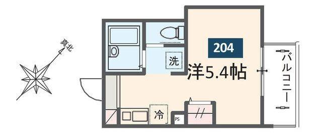 MELDIA番田(ワンルーム/2階)の間取り写真