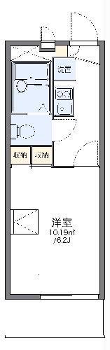 レオパレスセルサスII(1K/2階)の間取り写真