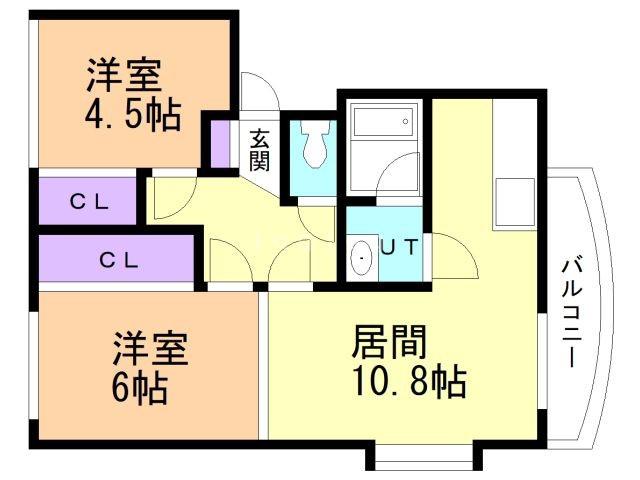 BETTERR06 A(2LDK/3階)の間取り写真