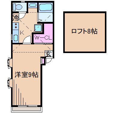 リッチ元住吉(1K/1階)の間取り写真