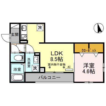 ルミリエ(1LDK/3階)の間取り写真