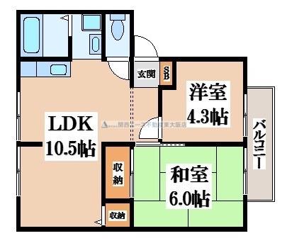 ジョイフル コンフォート(2LDK/1階)の間取り写真