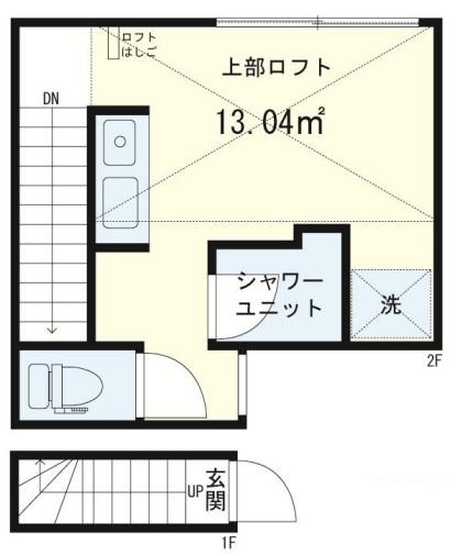 サークルハウス田園調布壱番館(ワンルーム/2階)の間取り写真