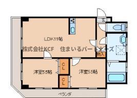 組坂ビルNO.8(2LDK/1階)の間取り写真