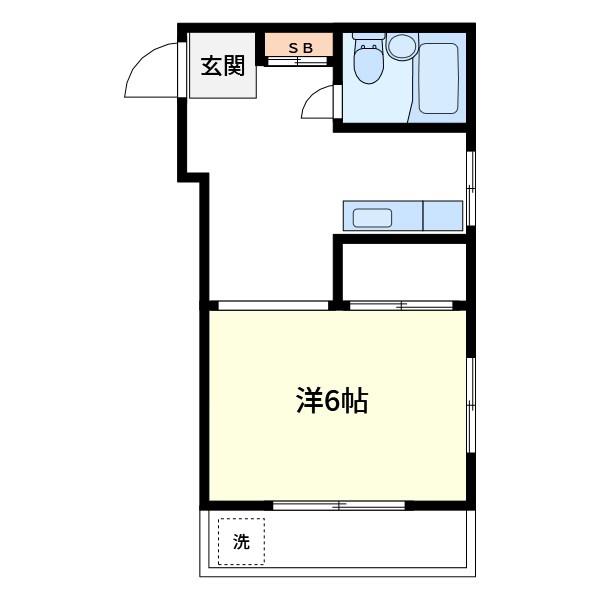 エースハイツ綾部(1DK/2階)の間取り写真