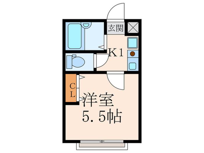 恵比寿ガーデンヴィラA棟(1K/1階)の間取り写真