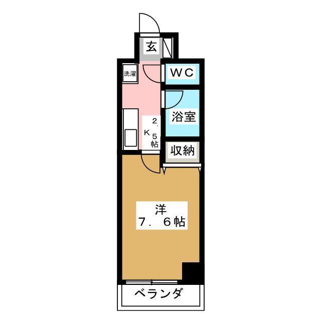 クオーレプロバンス船堀(1K/7階)の間取り写真