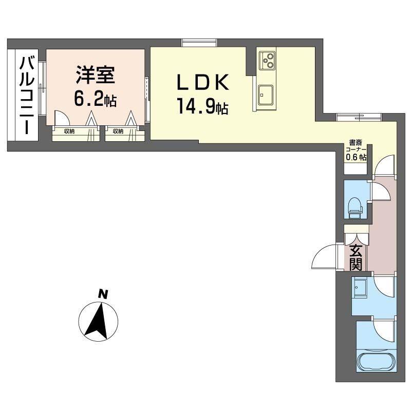 LA BELLEVIE KOTAKECHO(1LDK/2階)の間取り写真