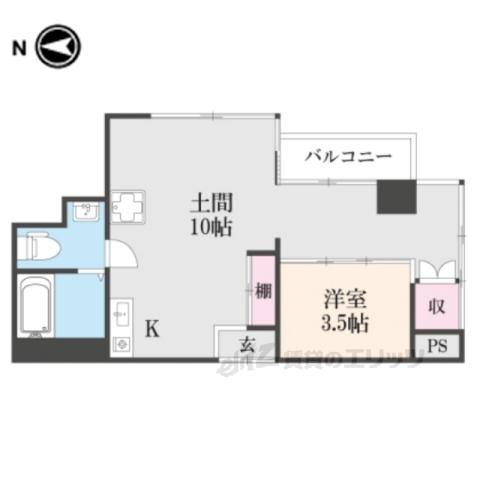 EPOCH岡崎(1LDK/4階)の間取り写真