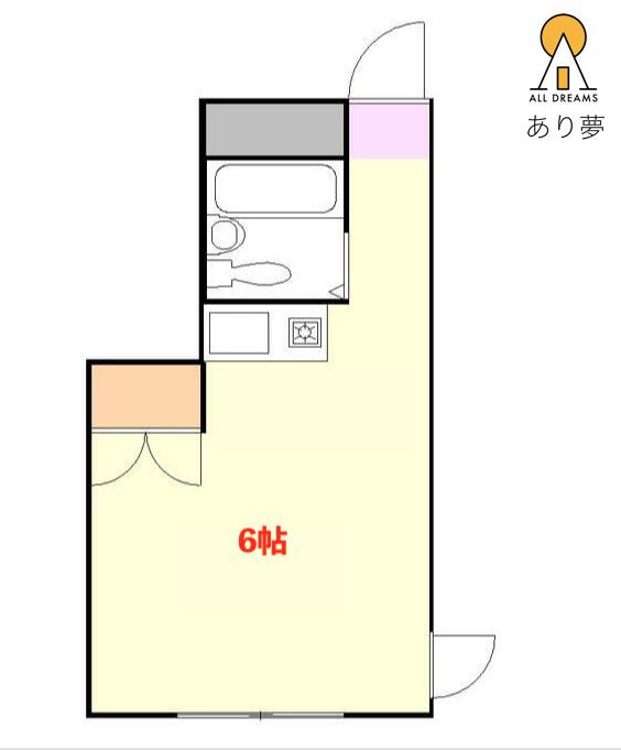 日興パレス伊勢佐木町北(ワンルーム/3階)の間取り写真