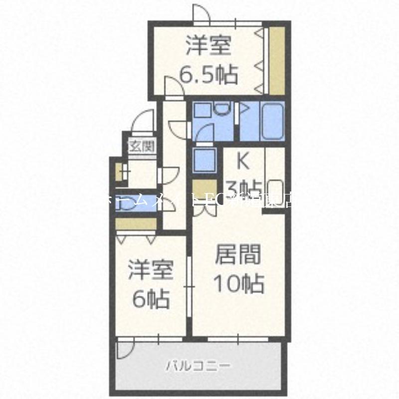 COSMO LIFE(2LDK/1階)の間取り写真