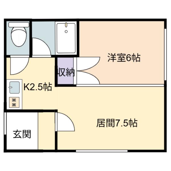 ハイツありこべーる 101(1LDK/1階)の間取り写真