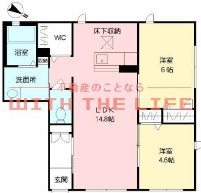 クラヴィエ野中町(2LDK/1階)の間取り写真