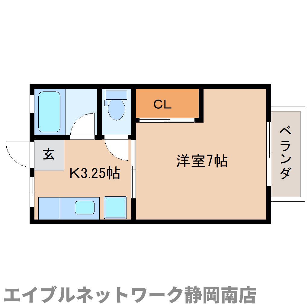 パナハイツ樹(1K/2階)の間取り写真