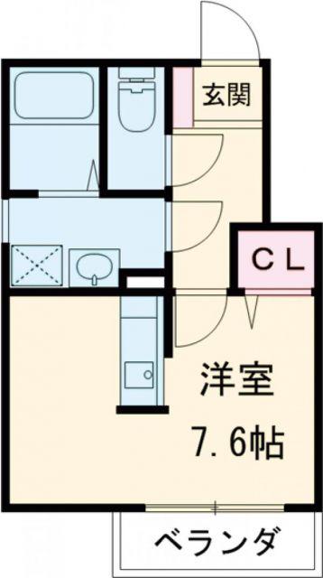 ベルセ常滑(ワンルーム/1階)の間取り写真