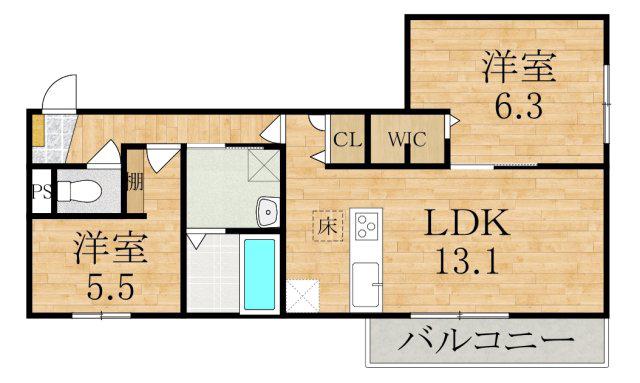 グラン ソフィア(2LDK/3階)の間取り写真