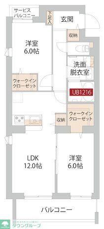 CAMPAGNA 豊田(2LDK/2階)の間取り写真