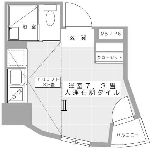 プレサージュ反町公園(ワンルーム/9階)の間取り写真