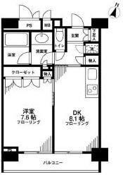 オーキッドレジデンス神楽坂(1LDK/3階)の間取り写真