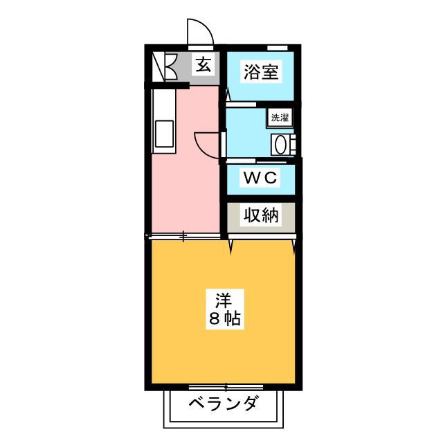 ウイル二番館(1K/1階)の間取り写真