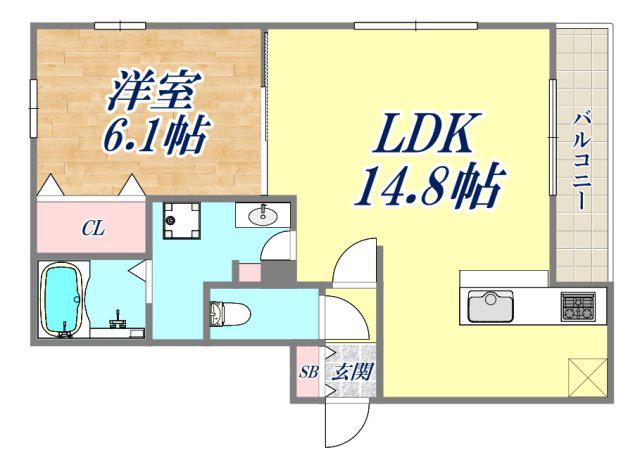 プラザ シャルム(1LDK/3階)の間取り写真