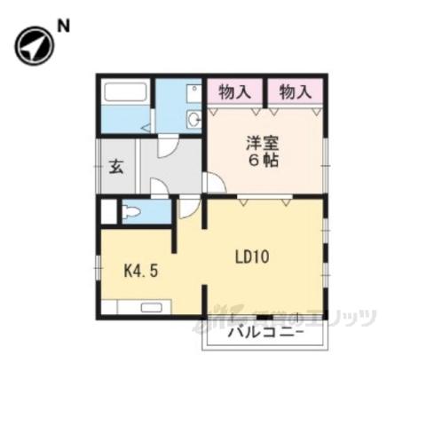鳴滝ステージⅠ(1LDK/1階)の間取り写真