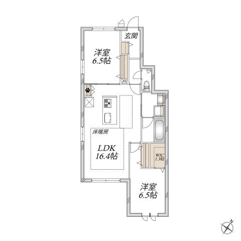 MAISON HAGIWARA(2LDK/1階)の間取り写真
