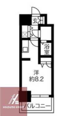 ベルエ難波西(ワンルーム/7階)の間取り写真