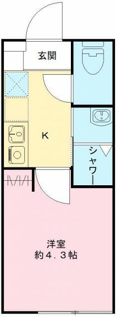 THE ROOM′S中野本町(1K/3階)の間取り写真