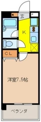 JC STATION 143 303(1K/3階)の間取り写真